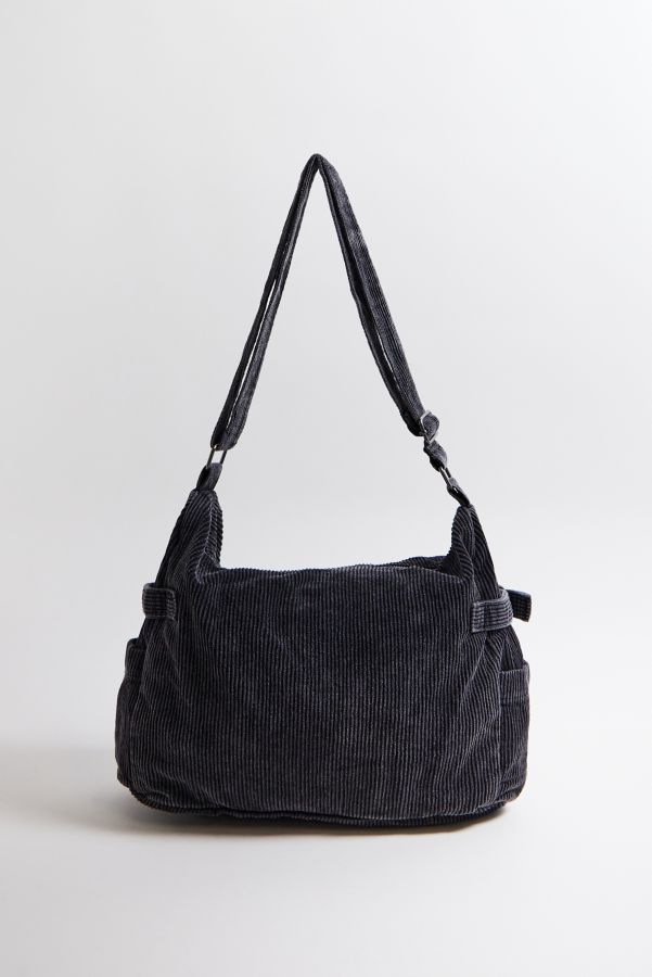 Vista diapositiva: 6: Borsa a Tracolla in Velluto a Coste con Zip BDG