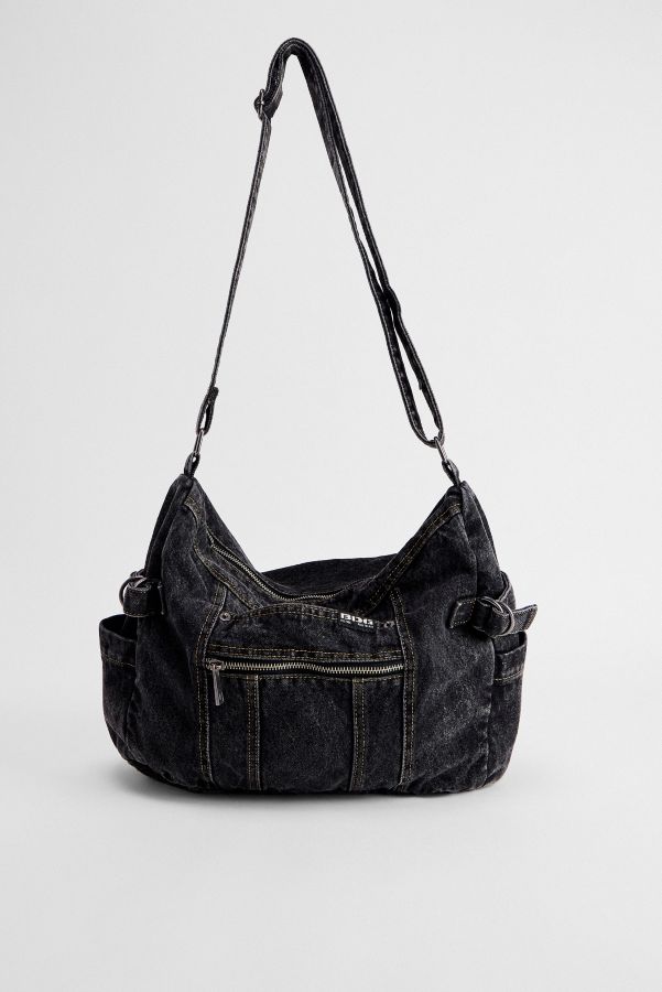 Slide View: 2: BDG Zip-Up Denim Sling Bag