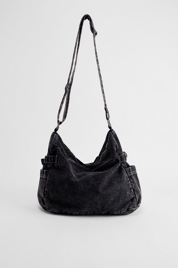 Slide View: 5: BDG Zip-Up Denim Sling Bag