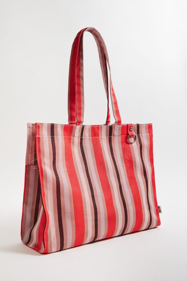 Slide View: 3: UO Large Stripe Woven Tote Bag