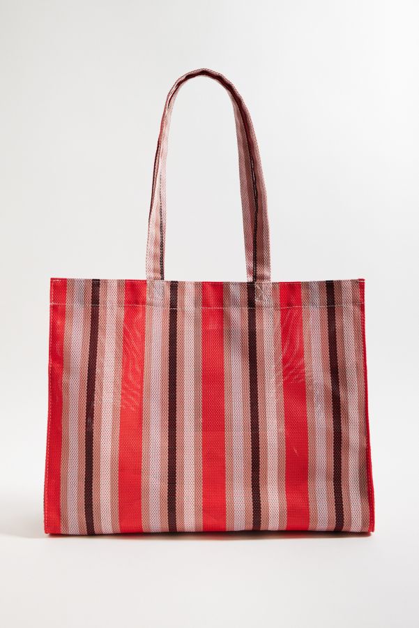 Slide View: 5: UO Large Stripe Woven Tote Bag