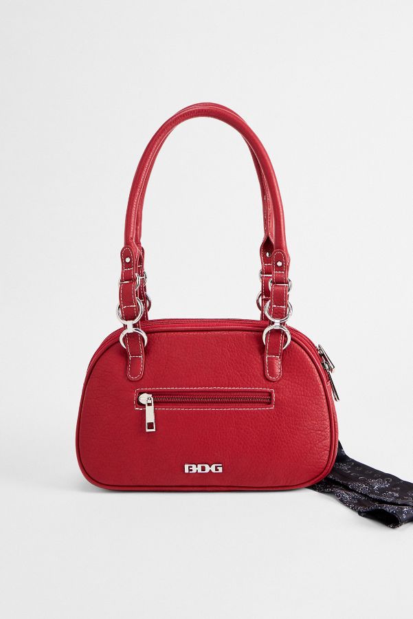 Slide View: 3: BDG Izzy Washed Faux Leather Bowler Bag