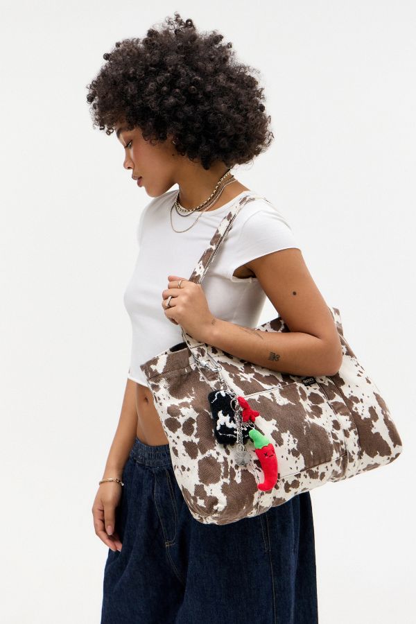 Slide View: 1: Sac fourre-tout en toile BDG avec poche vache