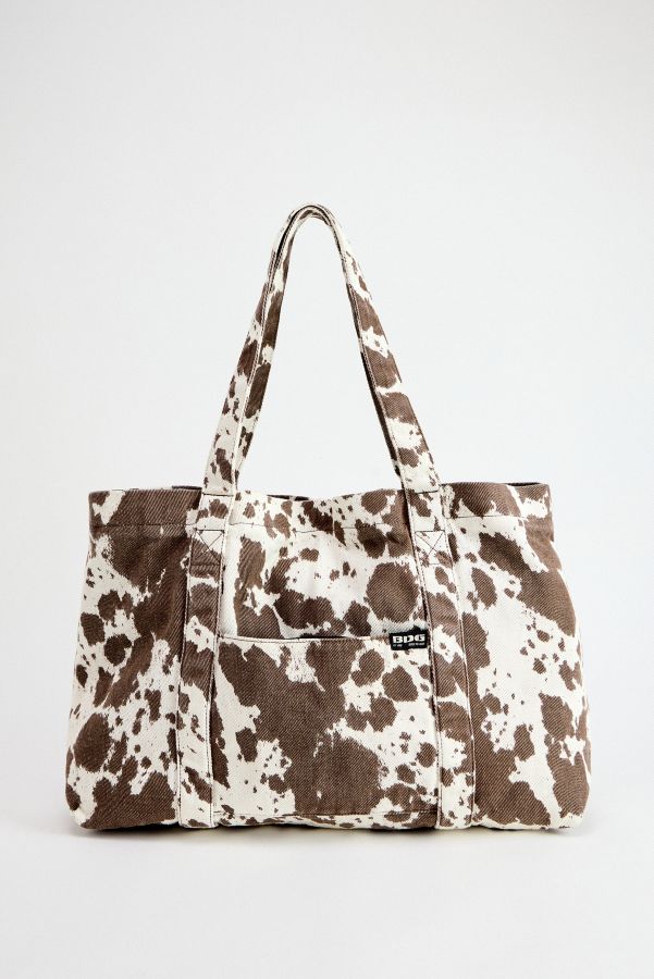 Slide View: 2: Sac fourre-tout en toile BDG avec poche vache