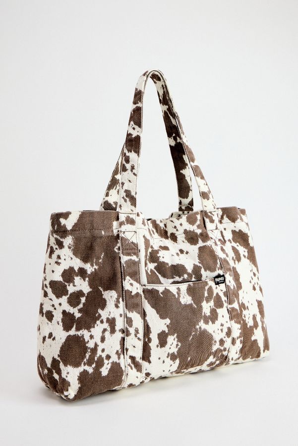 Slide View: 3: Sac fourre-tout en toile BDG avec poche vache