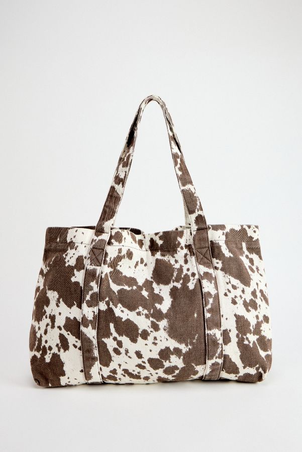 Slide View: 4: Sac fourre-tout en toile BDG avec poche vache