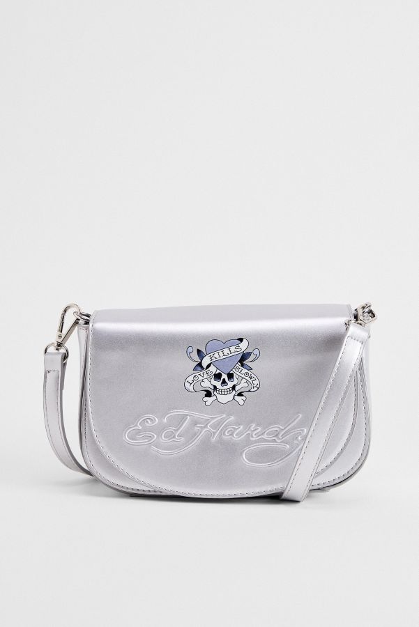 Slide View: 2: Ed Hardy Faux Leather Crossbody Bag