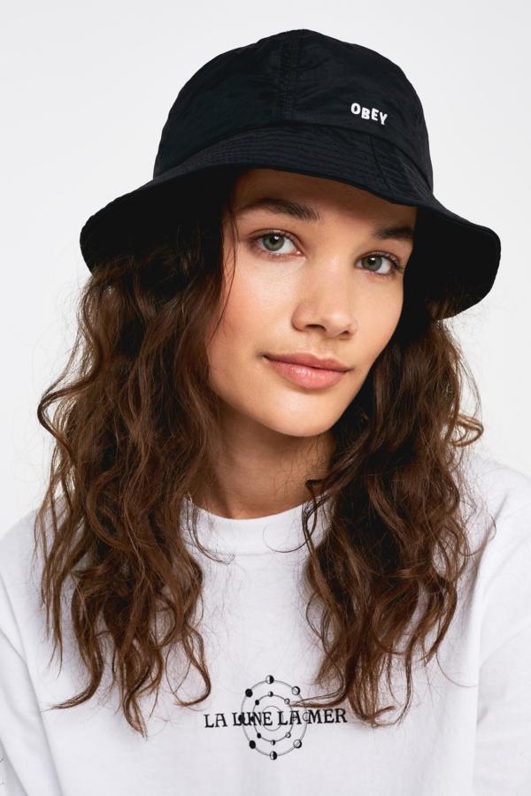 OBEY Frederick Black Bucket Hat | Urban Outfitters UK