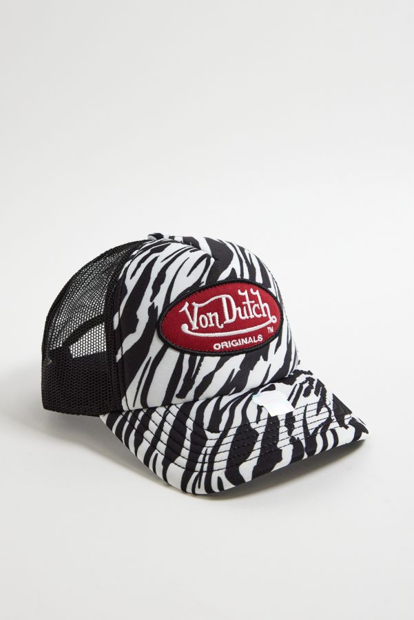 Vista diapositiva: 2: Cappello da Camionista Von Dutch con Stampa Zebrata