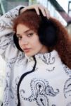 Thumbnail View 1: UO Adjustable Shearling Trim Ear Muffs