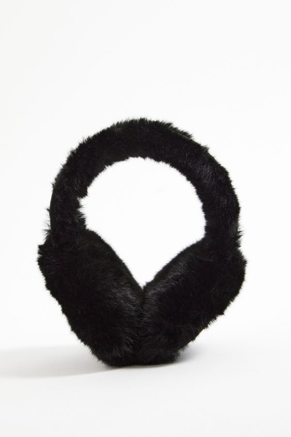 Slide View: 2: UO Adjustable Shearling Trim Ear Muffs