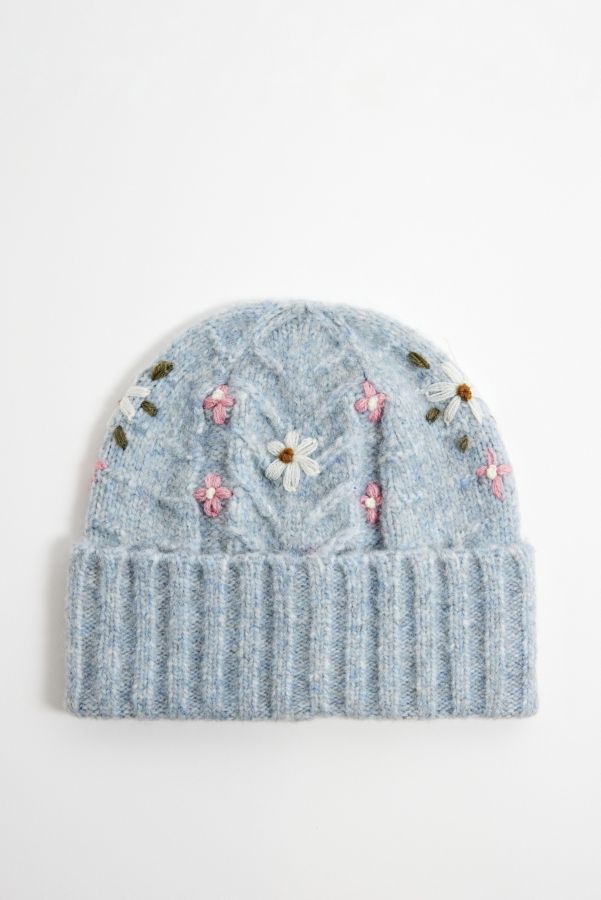 Slide View: 1: Kimchi Blue Embroidered Knit Beanie