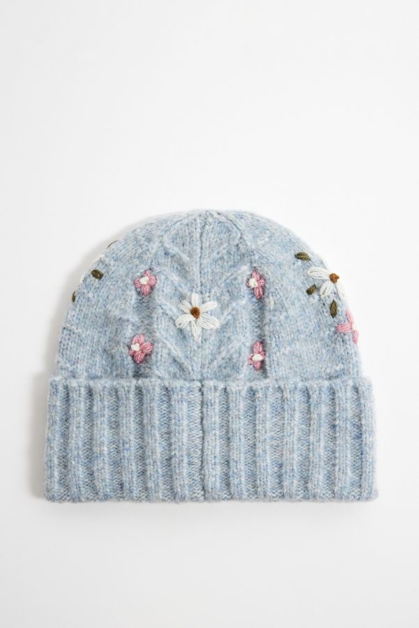 Slide View: 2: Kimchi Blue Embroidered Knit Beanie