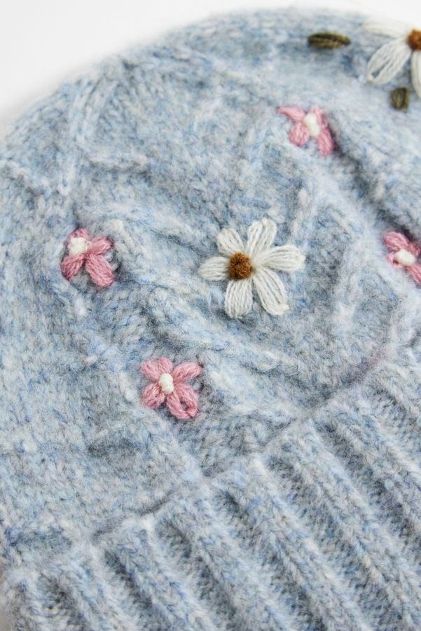 Slide View: 3: Kimchi Blue Embroidered Knit Beanie