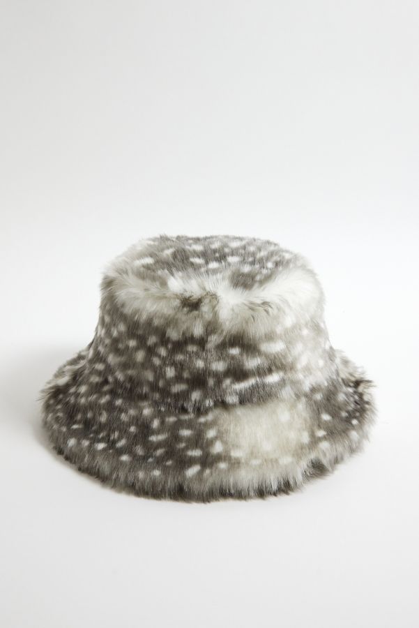 Slide View: 4: UO Fluffy Faux Fur Bucket Hat