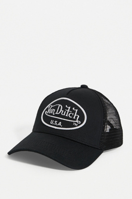 von dutch black trucker hat