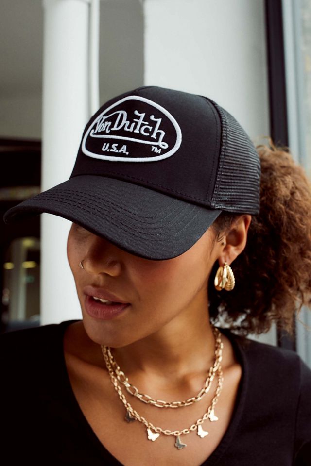 Von Dutch Black Trucker Hat Urban Outfitters UK
