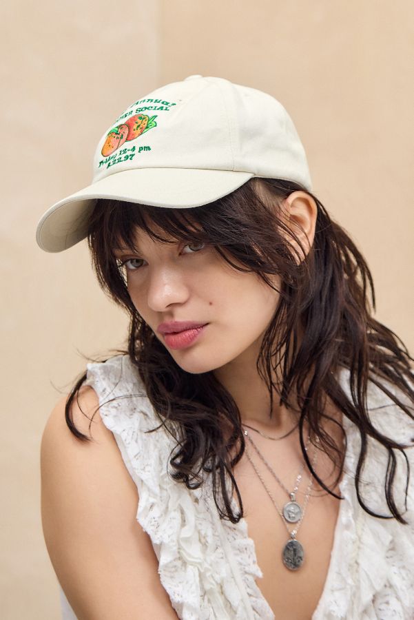 Slide View: 1: UO Peaches Embroidered Cap