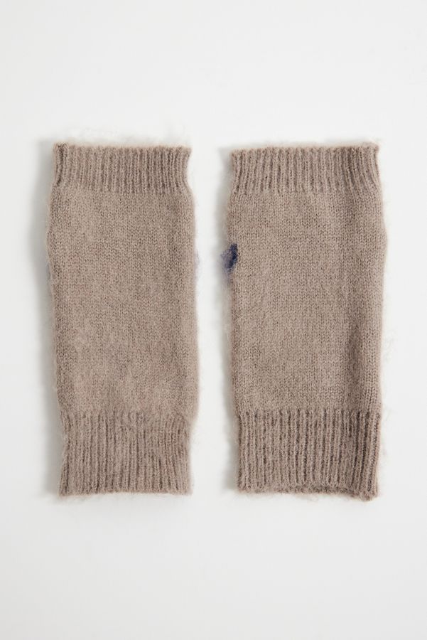 Slide View: 3: UO Brushed Knit Fingerless Gloves