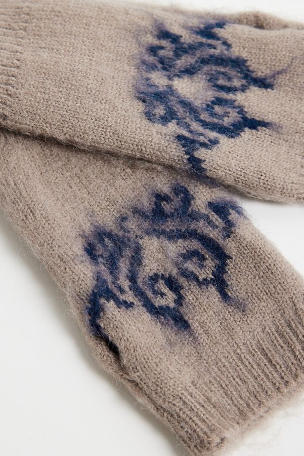 Slide View: 4: UO Brushed Knit Fingerless Gloves