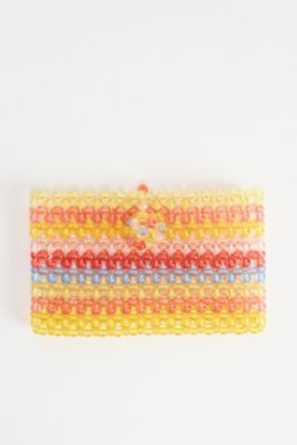 Beaded Striped Cardholder