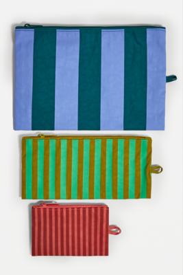 BAGGU Striped Flat Pouch Set | Urban Outfitters UK