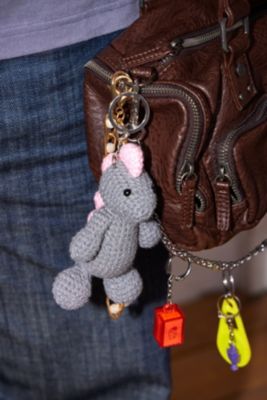 Dino Knit Keyring