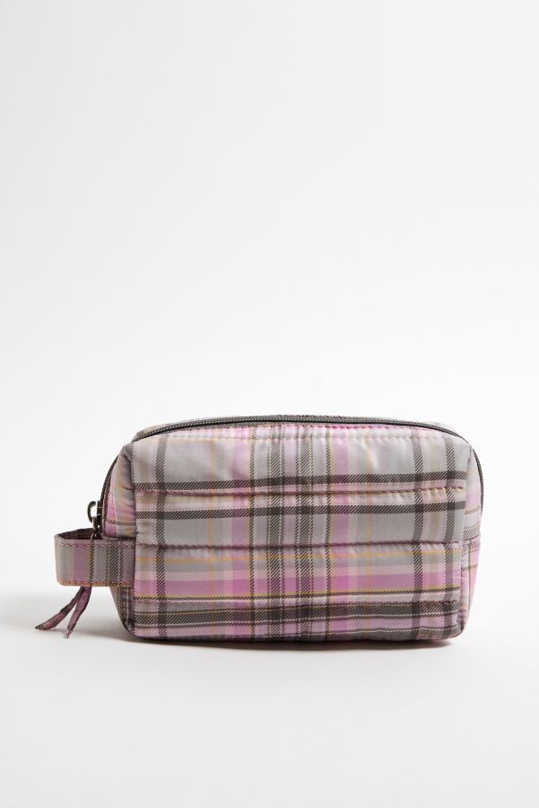 Vista de diapositivas: 1: Quilted Check Makeup bag