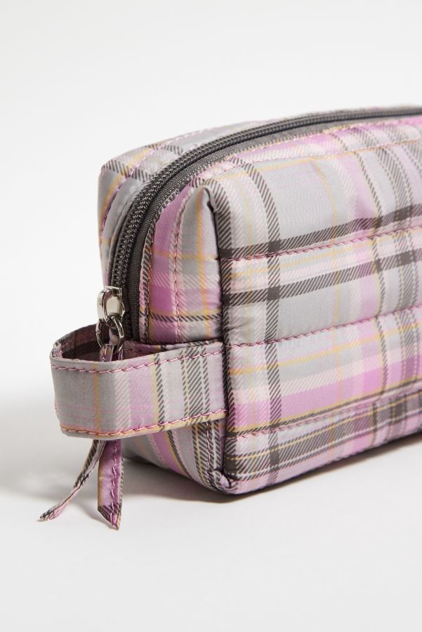 Vista de diapositivas: 3: Quilted Check Makeup bag