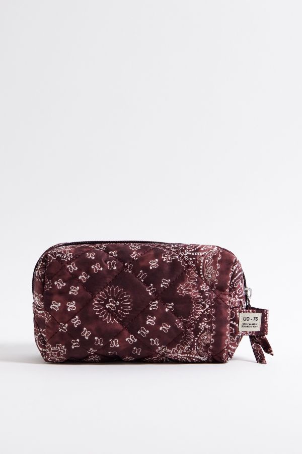 Vista de diapositivas: 1: Bolsa de Maquillaje Acolchada con Estampado de Pañuelo