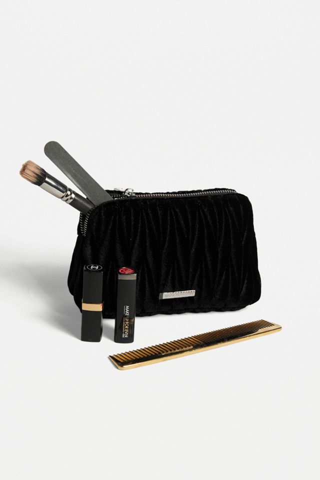 UO Ruched Velvet Makeup Bag Urban Outfitters UK