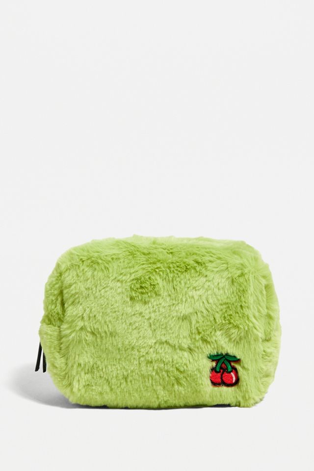 UO Fluffy Makeup Bag With Graphic Patch Urban Outfitters UK