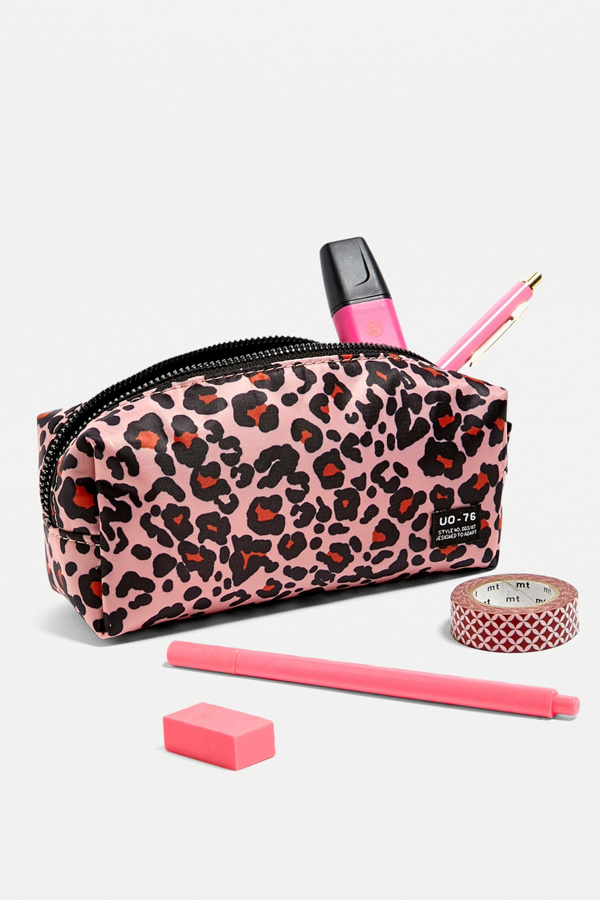 UO Leopard Print Pencil Case Urban Outfitters UK