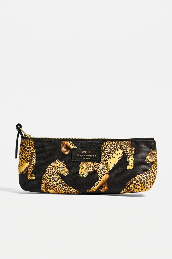 Wouf Leopard Print Print Pencil Case Urban Outfitters UK