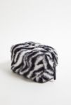 Thumbnail View 4: UO Zebra Print Faux Fur Makeup Bag