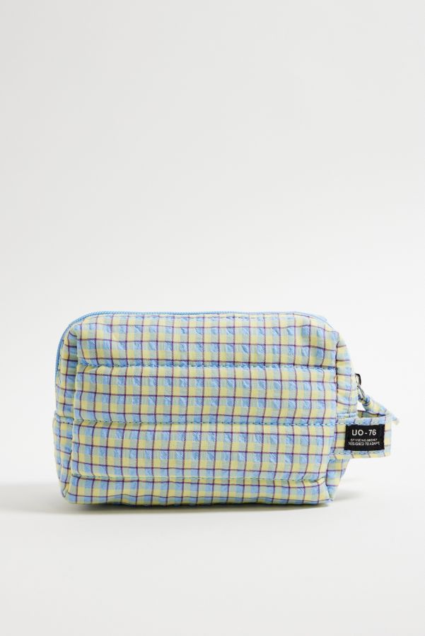 Slide View: 1: Gingham Makeup Bag