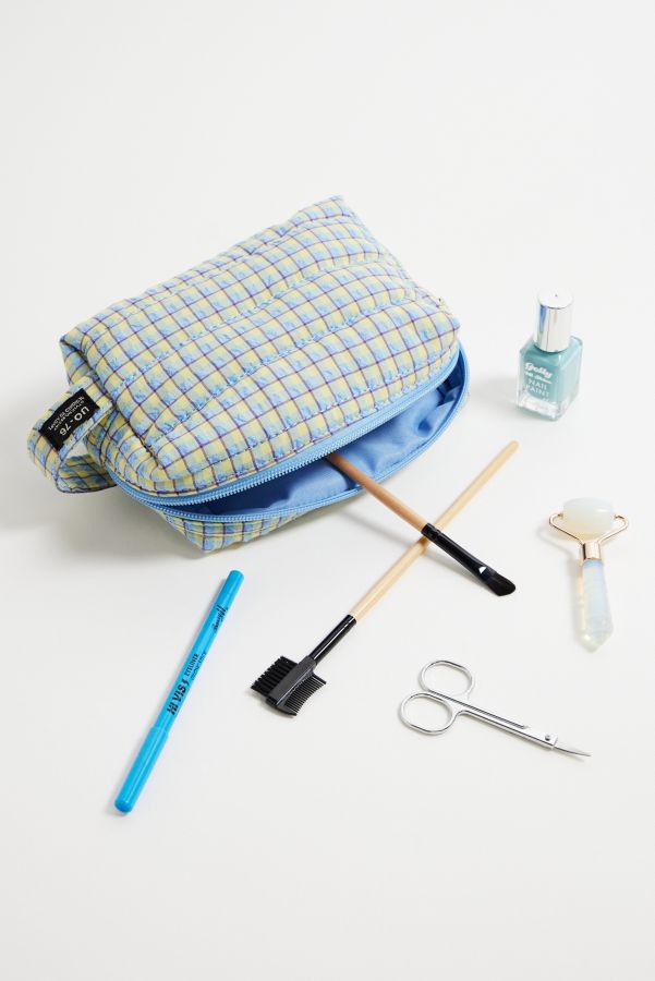 Slide View: 2: Gingham Makeup Bag