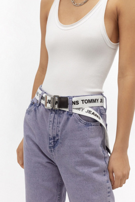 tommy jeans belt white