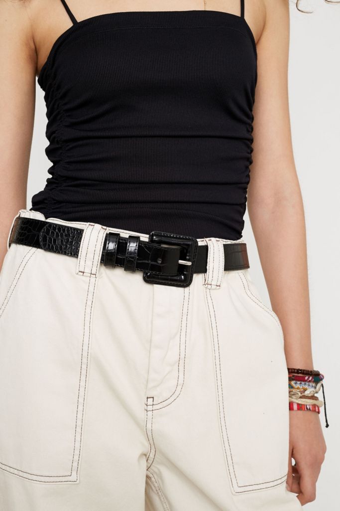 UO Croc Buckle Belt | Urban Outfitters UK