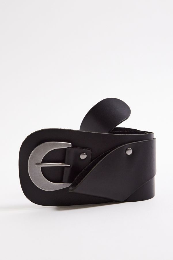 Slide View: 2: UO Asymmetric Leather Belt