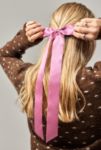 Thumbnail View 1: Long Satin Bow Hair Clip