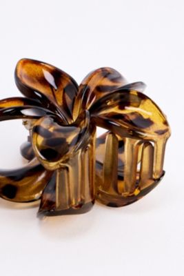 Tortoiseshell Tropical Flower Claw Clip