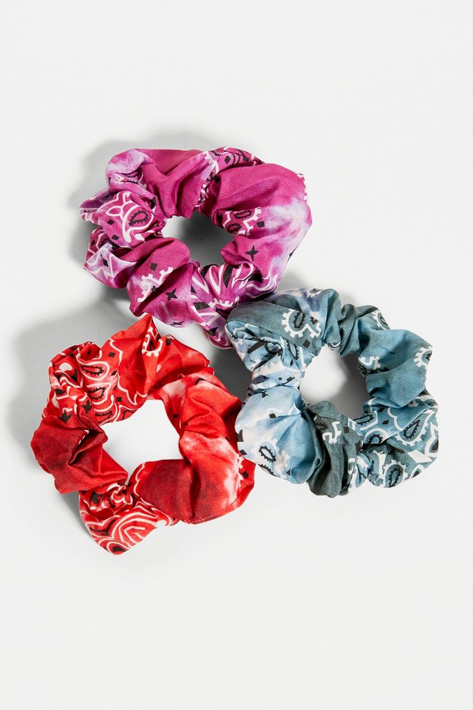 UO Acid Wash Scrunchie Set Urban Outfitters UK