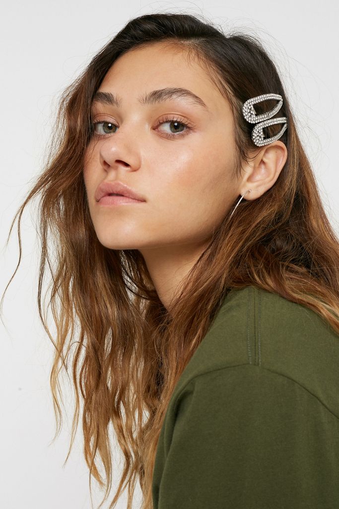Clear Diamante Hair Clips Set Urban Outfitters UK