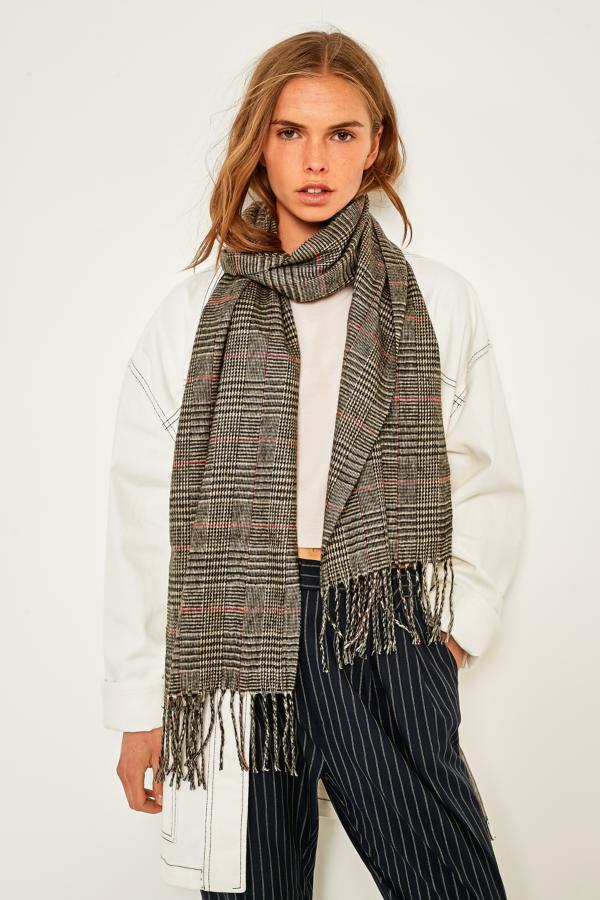 Prince of Wales Checked Scarf | Urban Outfitters UK