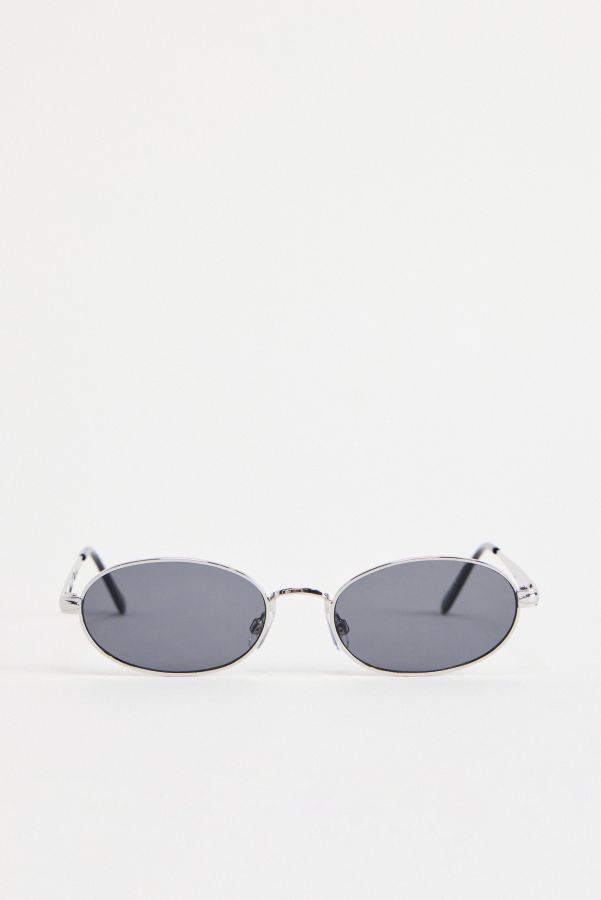 Slide View: 2: UO Gwyn Metal Oval Sunglasses