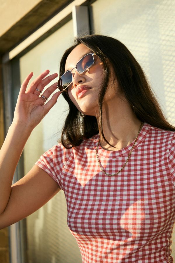 Vista de diapositivas: 1: UO Jen Metal Rectangle Sunglasses