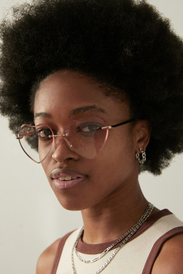 2 Herz Sonnenbrillen Orange - Lustige Herzform Sunglasses Für Damen