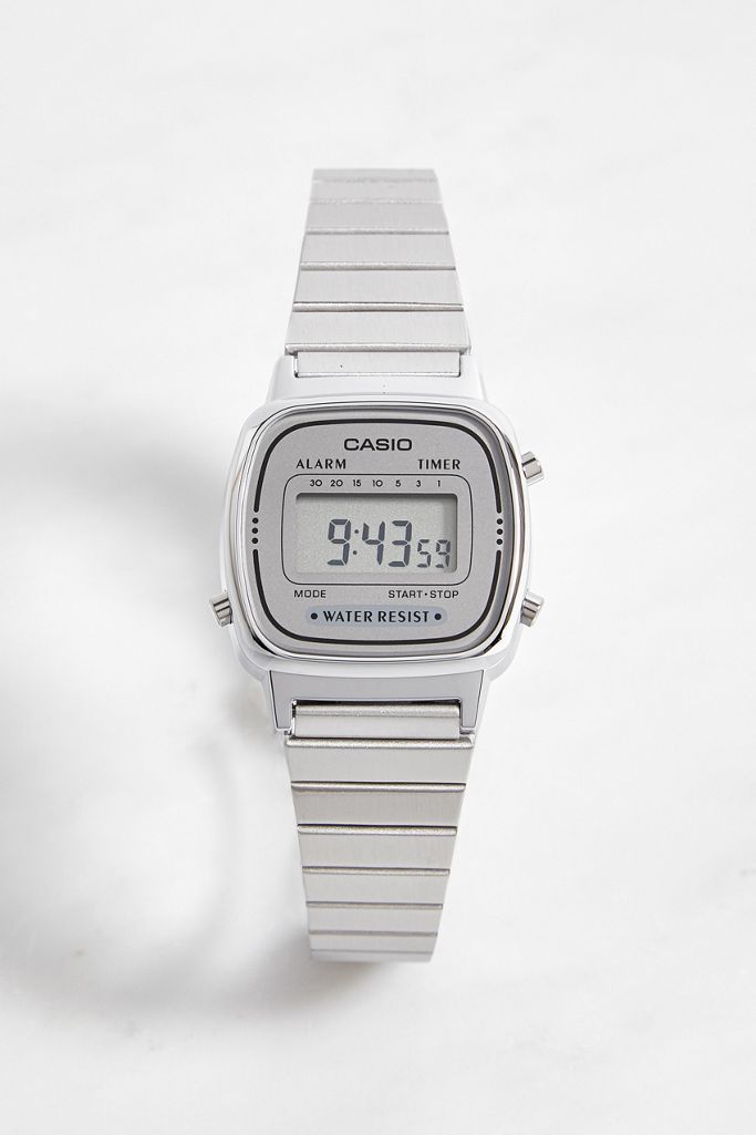 Casio LA670WA Classic Silver Watch Urban Outfitters UK