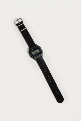 casio black mini face watch